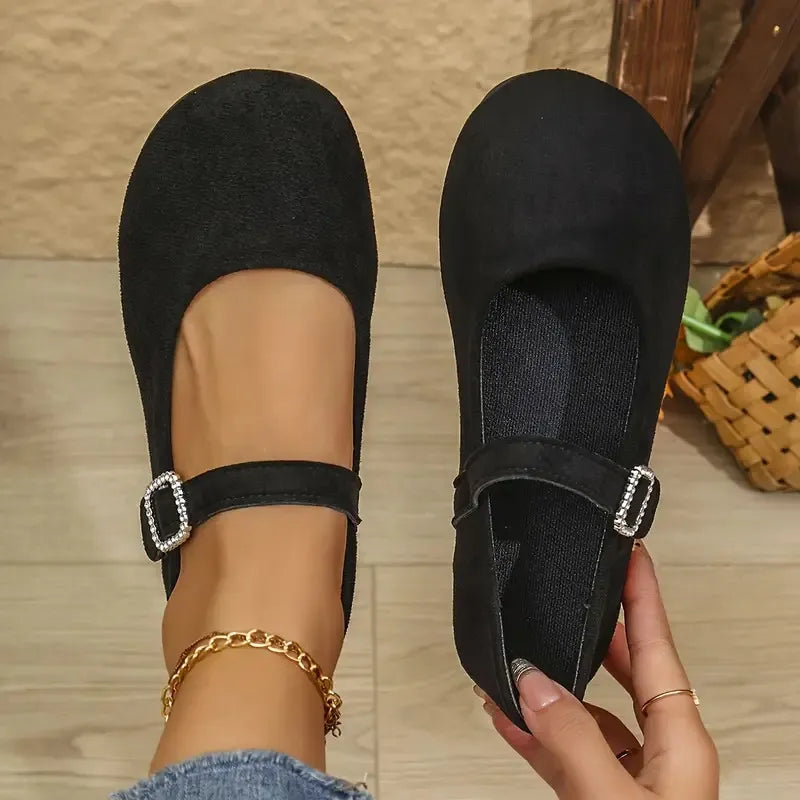 Mocassins de marche confortables effet cuir