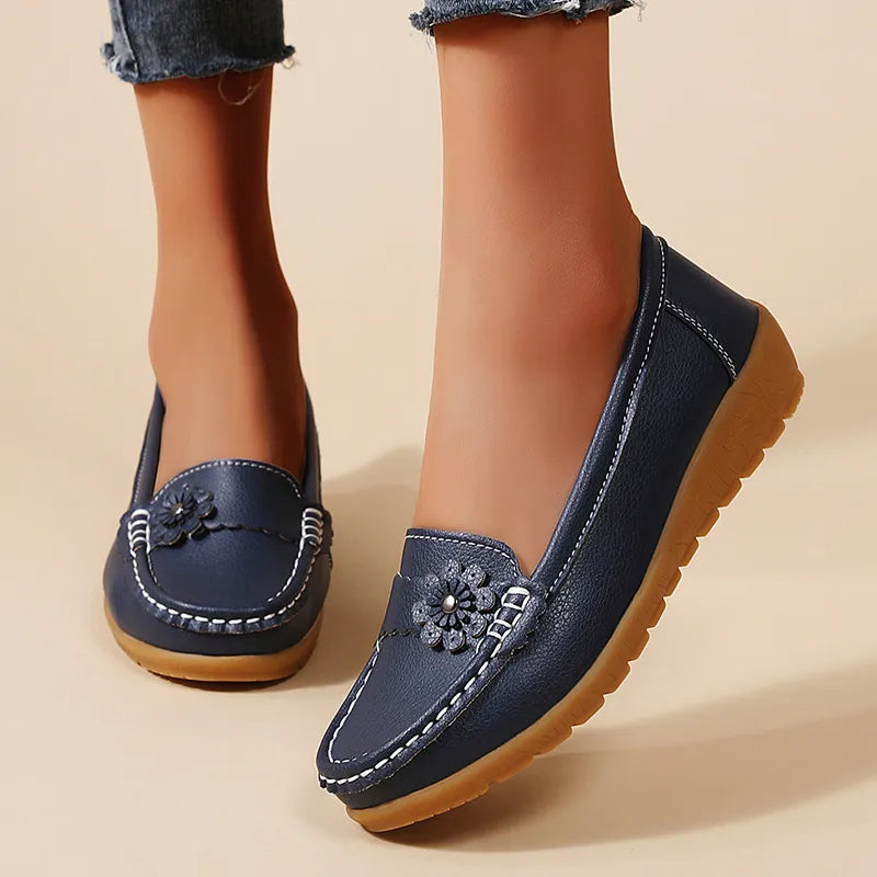 Chaussures confortables à semelle souple pour femmes – Effet Cuir