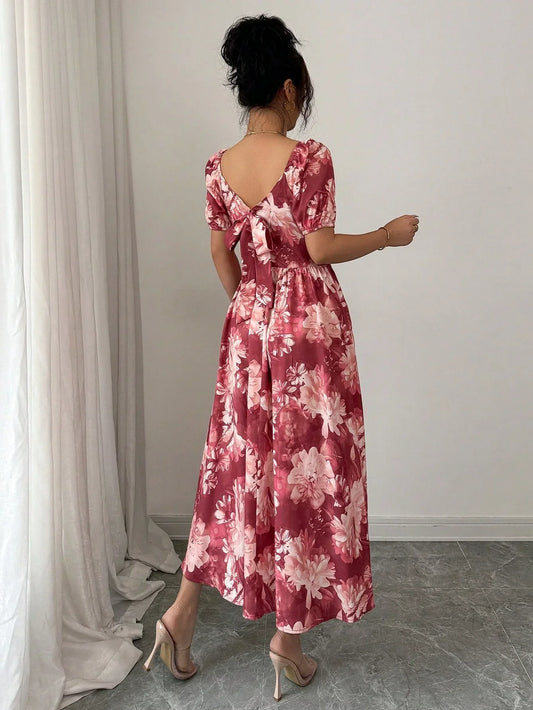 Robe Trapèze Florale Romantique