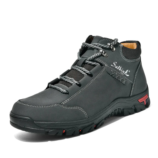Bottes en matière effet cuir pour hommes