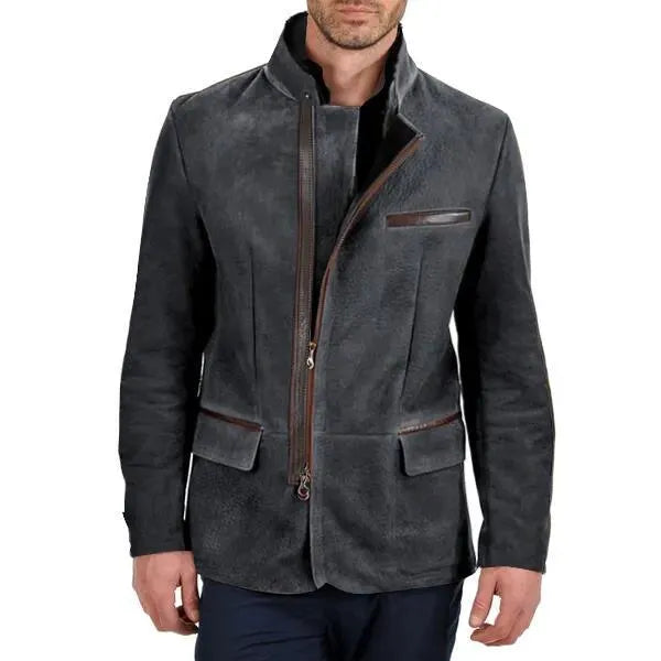 Veste zippée unie automne-hiver pour homme