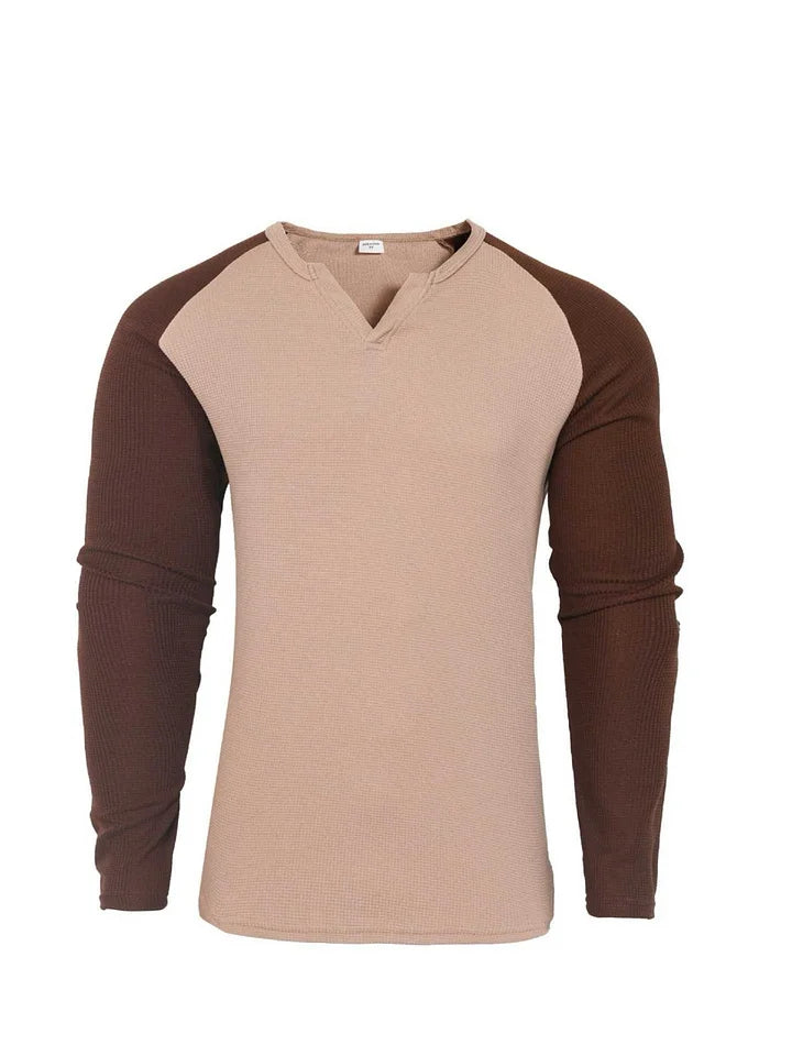 Ensemble de hauts raglan côtelés coupe slim pour homme