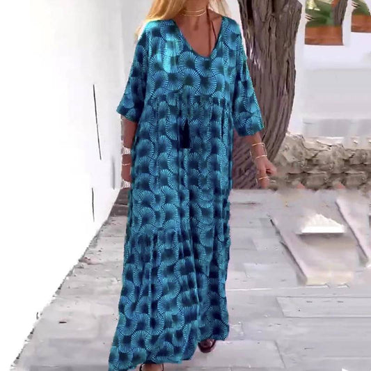 Robe fluide et décontractée pour femmes rondes, idéale au quotidien