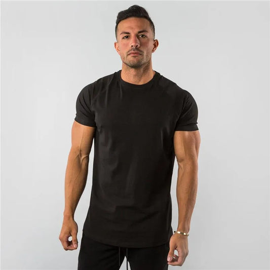 T-shirt de sport à manches raglan et col rond pour homme