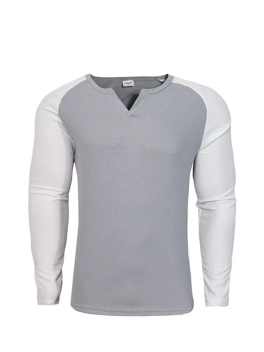 Ensemble de hauts raglan côtelés coupe slim pour homme