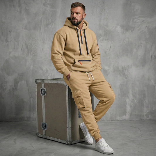 Ensemble sweat à capuche et jogging thermique pour homme