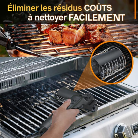 Brosse de nettoyage pour barbecue électrique sans fil