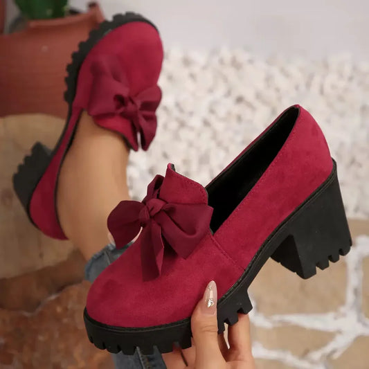 Chaussures confortables à talons épais et soutien pour femmes