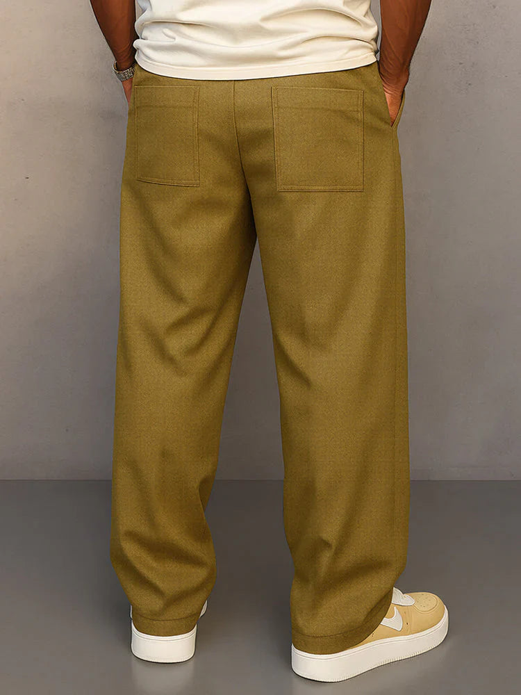 Pantalon élégant coupe droite pour homme