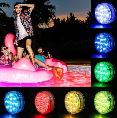 Projecteur de piscine RGB submersible avec télécommande RF