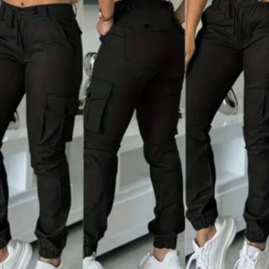 Pantalon cargo de jogging à poches utilitaires pour femme