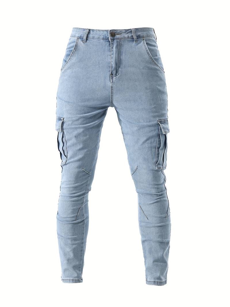 Jeans cargo slim pour homme