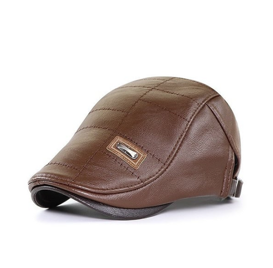 Béret vintage pour homme effet cuir