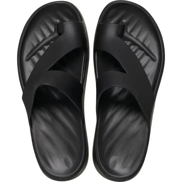 Sandales Mules Compensées avec Passant d'Orteil
