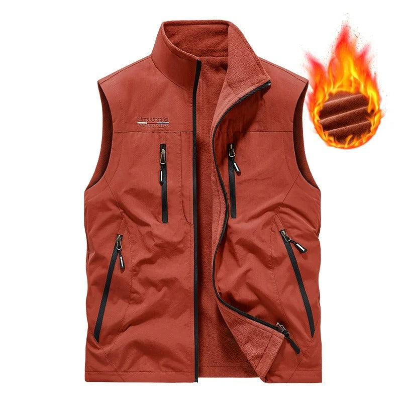 Veste sans manches utilitaire oversize pour homme, à poches multiples