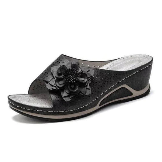 Sandales confortables en similicuir souple avec soutien de la voûte plantaire