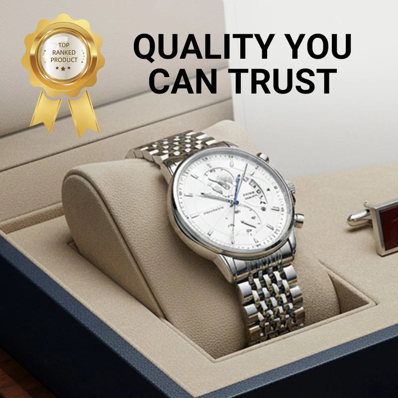 Montre à quartz pour homme avec cadran globe maritime
