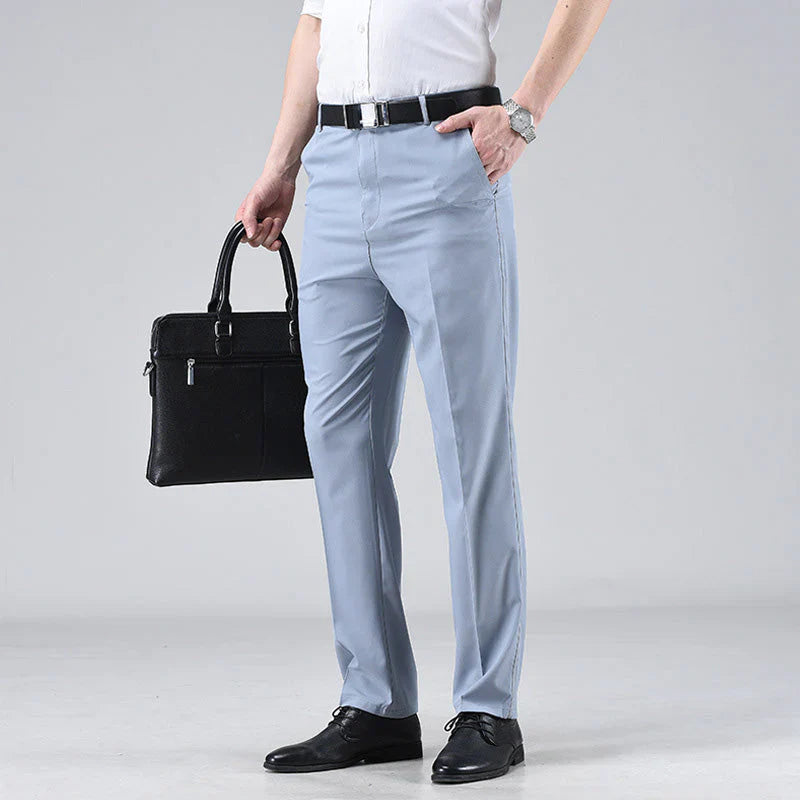 Pantalon élégant taille haute pour homme