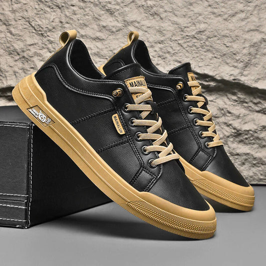 Baskets basses décontractées effet cuir pour homme