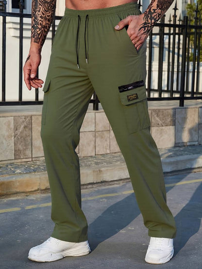 Pantalon cargo multipoches coupe décontractée pour homme