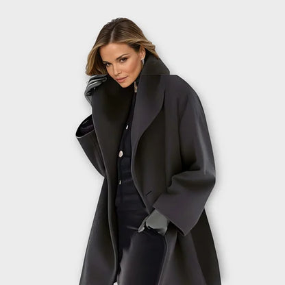 Manteau élégant pour femme en laine mélangée, style scandinave