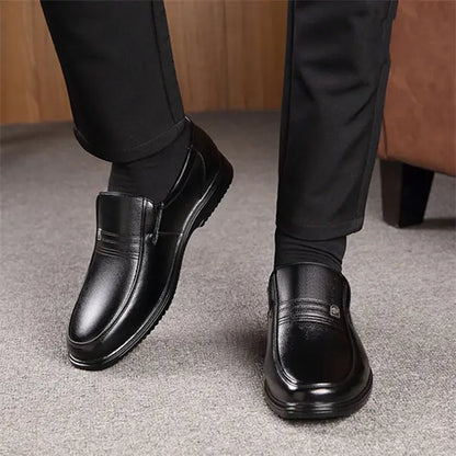 Mocassins décontractés confortables effet cuir pour hommes, à semelle souple