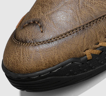Chaussures de marche sans lacets effet cuir pour hommes