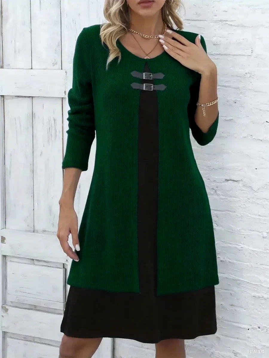 Robe élégante à manches longues pour femme