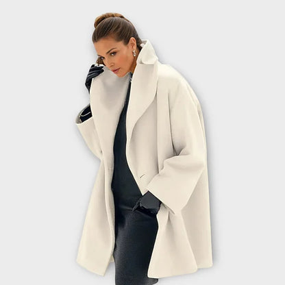 Manteau élégant pour femme en laine mélangée, style scandinave