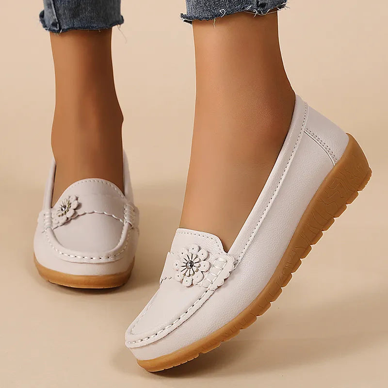 Chaussures confortables à semelle souple pour femmes – Effet Cuir
