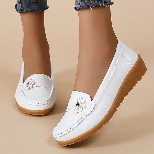 Chaussures confortables à semelle souple pour femmes – Effet Cuir