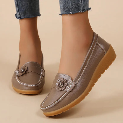 Chaussures confortables à semelle souple pour femmes – Effet Cuir