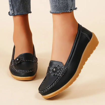 Chaussures confortables à semelle souple pour femmes – Effet Cuir