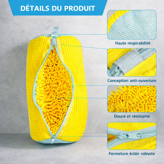 Sac à chaussures réutilisable en filet pour le lavage
