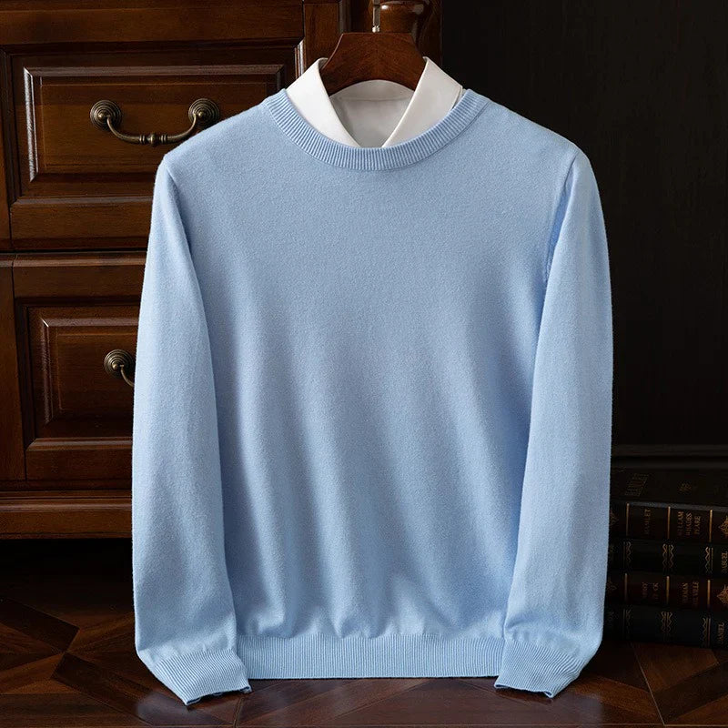 Pull en maille de précision ultra-douce en mélange cachemire-like pour homme