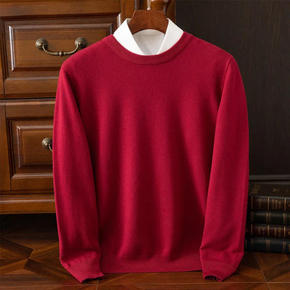 Pull en maille de précision ultra-douce en mélange cachemire-like pour homme