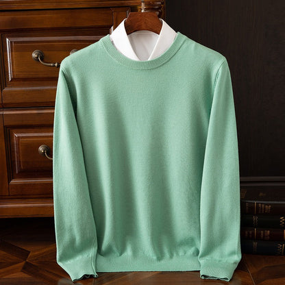 Pull en maille de précision ultra-douce en mélange cachemire-like pour homme