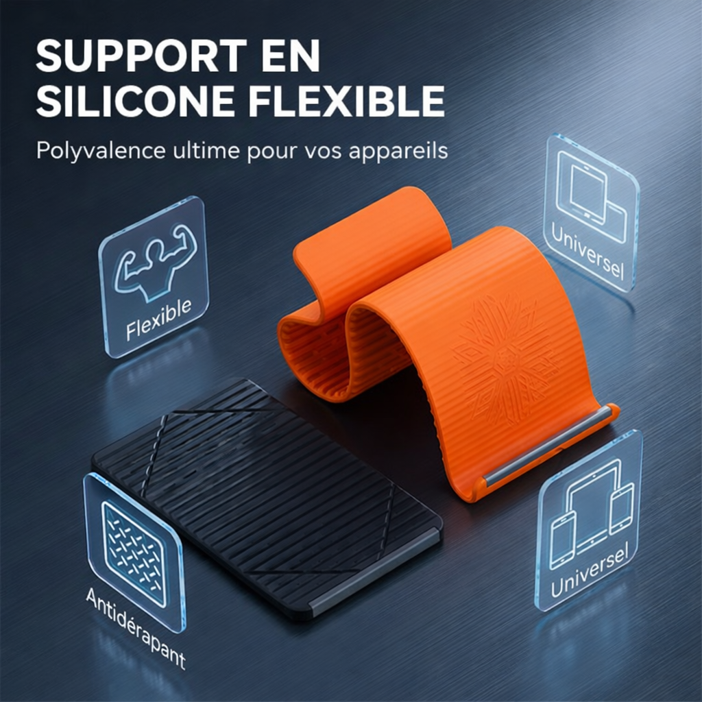 Support de téléphone flexible et réglable avec pince