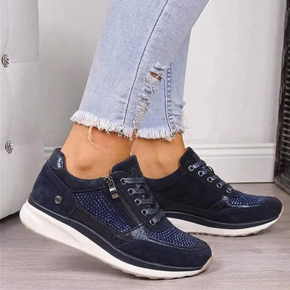 Baskets confortables et de soutien à fermeture éclair pour femmes