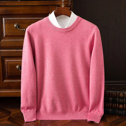 Pull en maille de précision ultra-douce en mélange cachemire-like pour homme