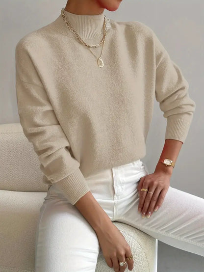 Pull à col roulé confortable pour femme