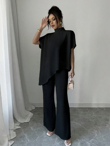 Ensemble Blouse Asymétrique Et Pantalon