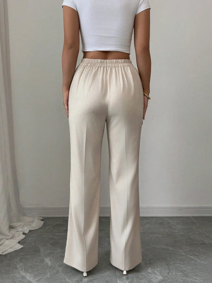 Pantalon Évasé Décontracté De Bureau