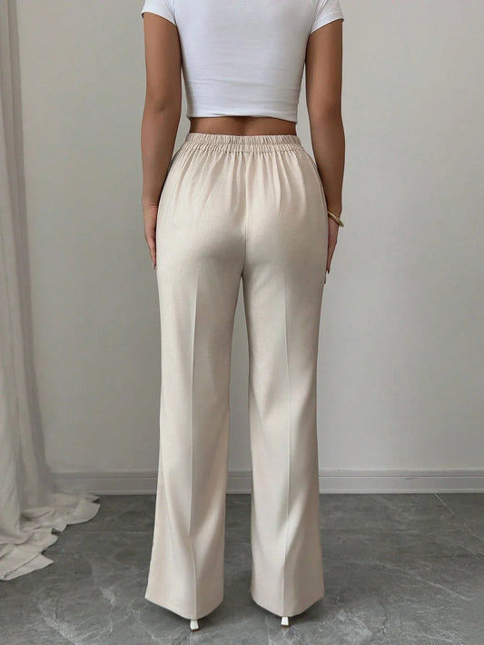Pantalon Évasé Décontracté De Bureau