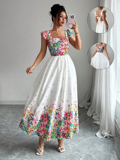 Robe Longue Bohème Florale Élégante