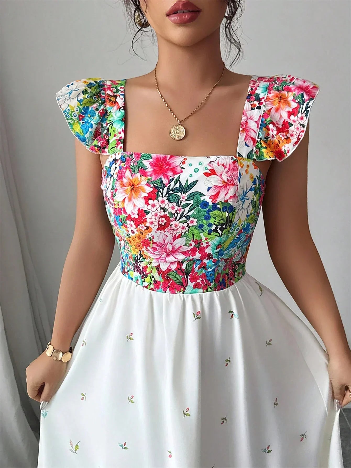 Robe Longue Bohème Florale Élégante