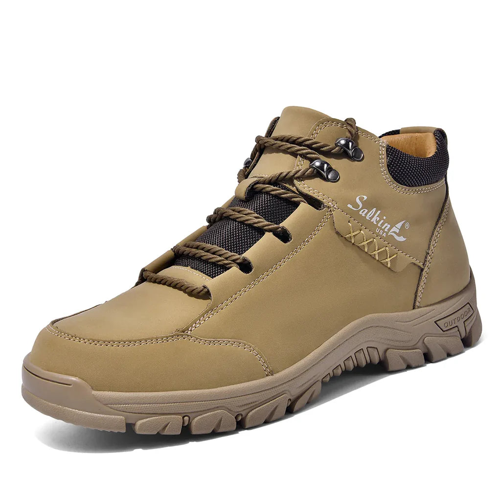 Bottes en matière effet cuir pour hommes