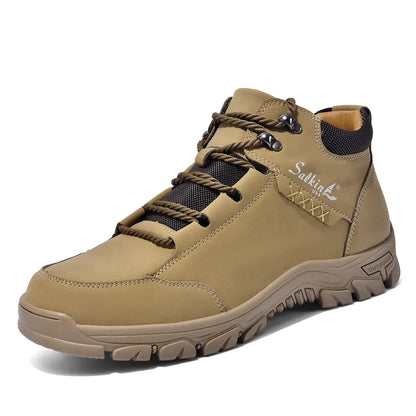 Bottes en matière effet cuir pour hommes
