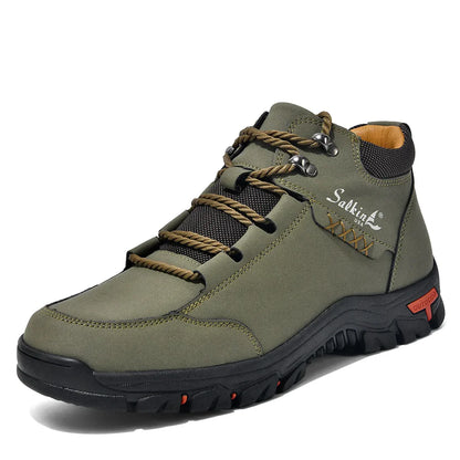 Bottes en matière effet cuir pour hommes