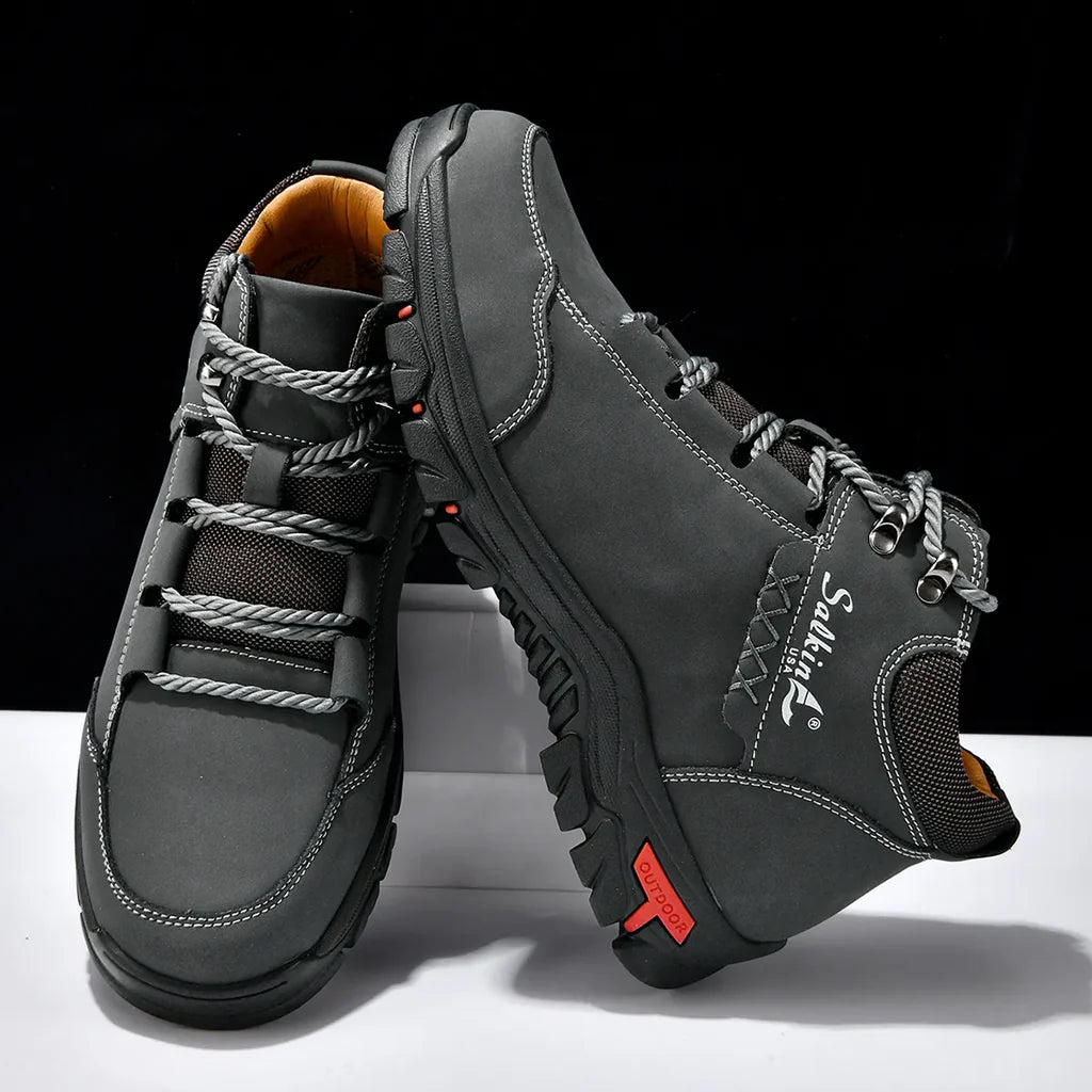 Bottes en matière effet cuir pour hommes